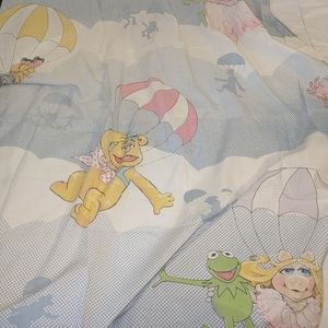 1981 Jim Hensen Muppet Twin size bottom sheet and top sheet